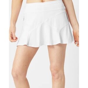 Lucky in Love Instinct Stripe Skirt Skort White Large Golf Tennis Pickleball EUC